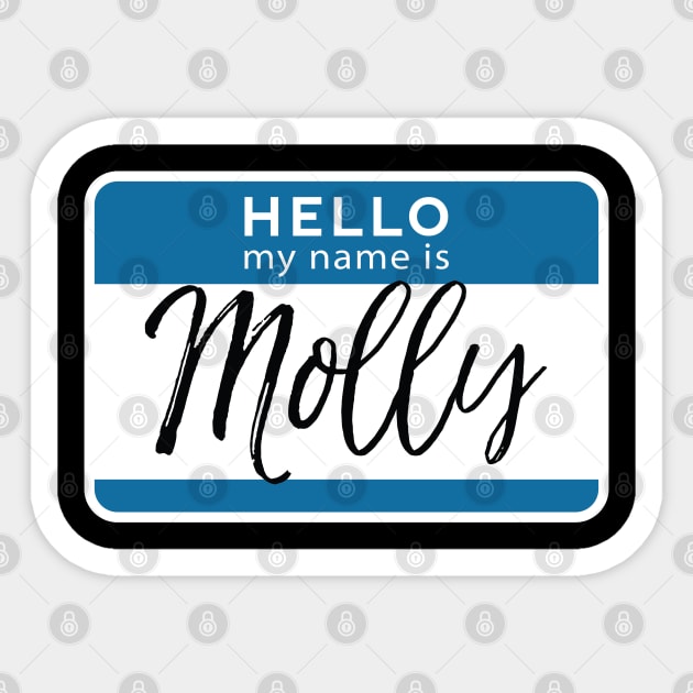 Molly Personalized Name Tag Woman Girl First Last Name Birthday Sticker by Shirtsurf